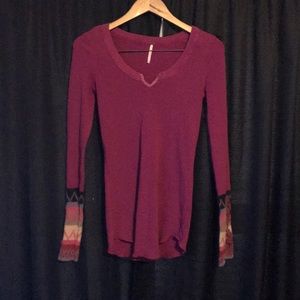 Free people thermal long sleeve shirt